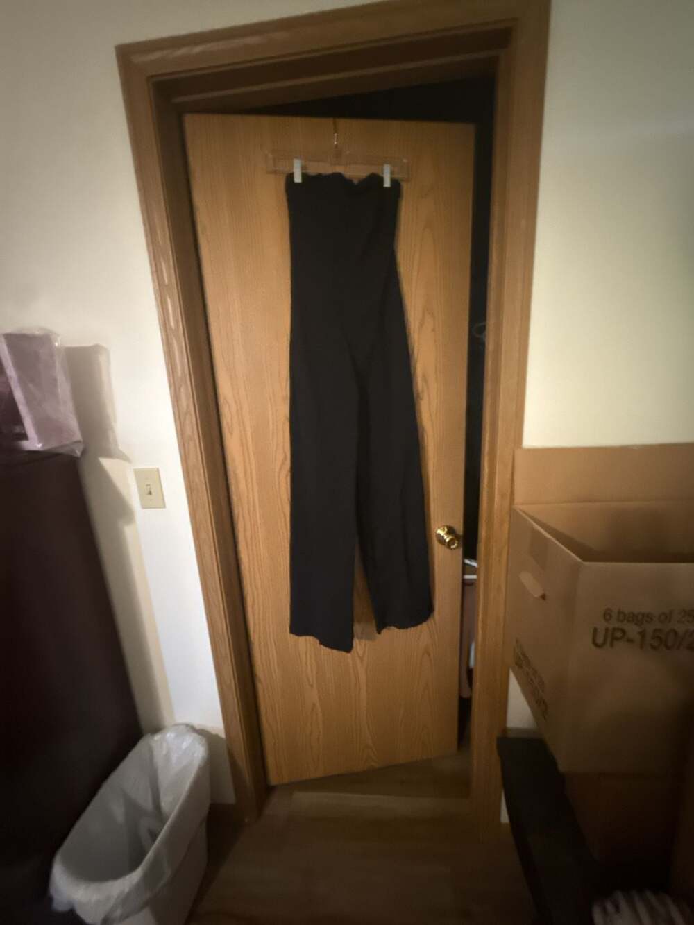 SHEIN Black Strapless Wide Leg Jumpsuit Size XXS